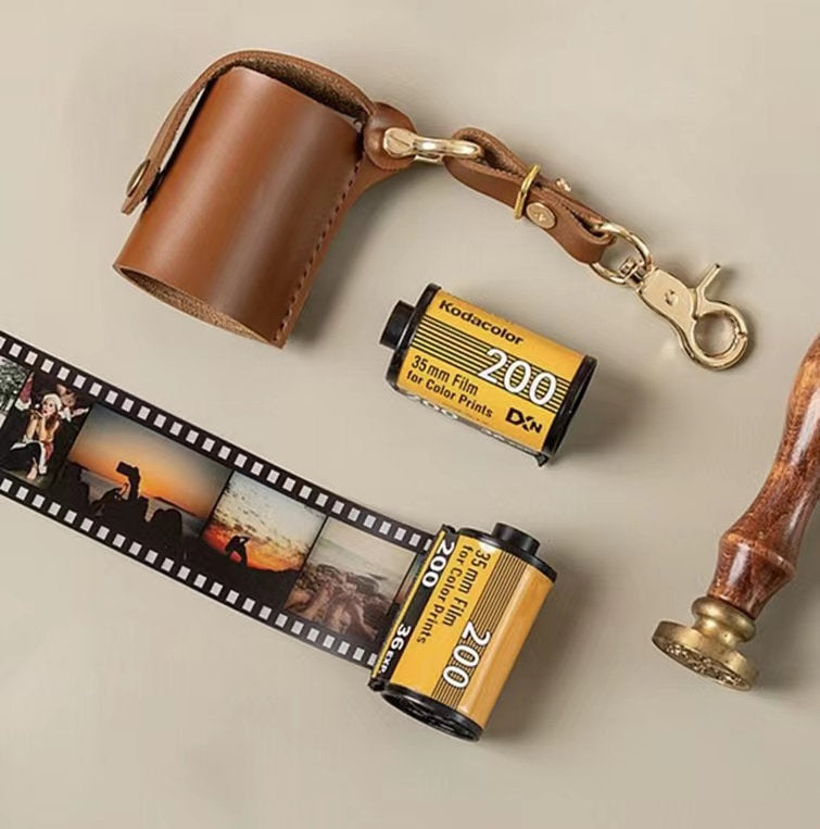 Film canister keychain with hidden personalized photos - birthday gift for couples