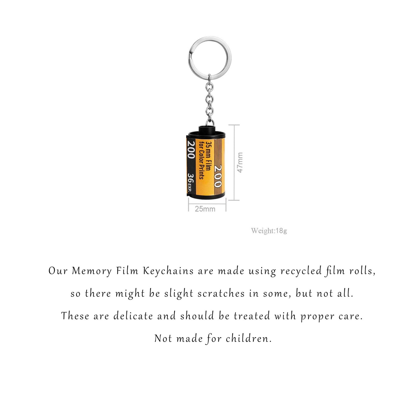 Personalized film roll keychain gift set - long distance relationship keepsake
