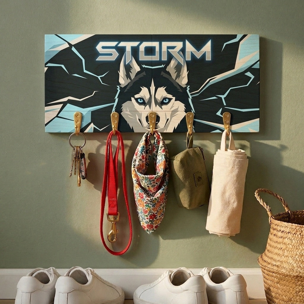 Personalized Pop Art Dog Leash Holder