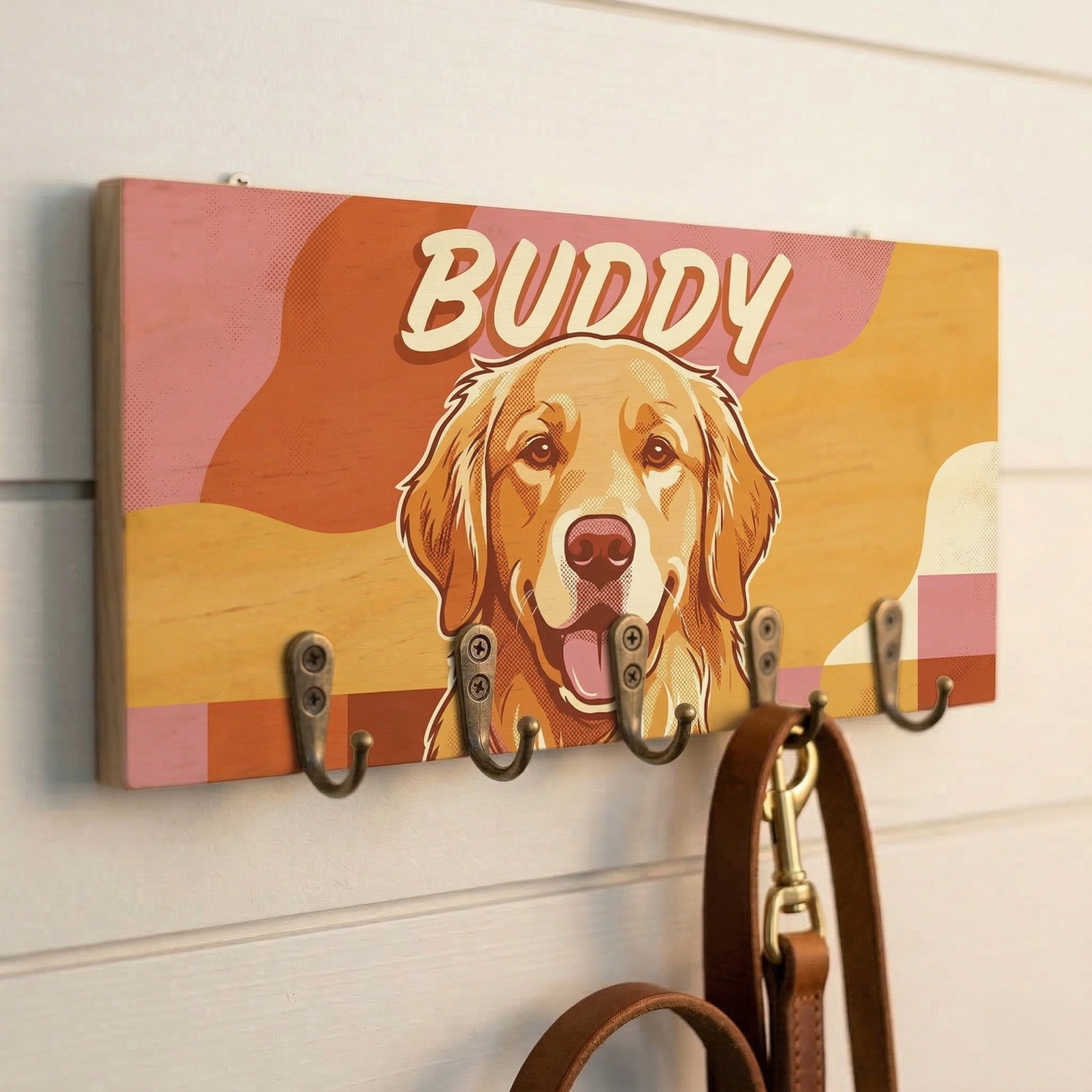 Personalized Pop Art Dog Leash Holder
